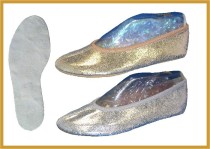 Gymnastikschuh aus Microfaser gold