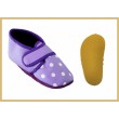 Krabbelschuhe Klett/Punkte flieder