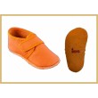 Krabbelschuhe Klettverschluss uni orange