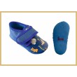 Krabbelschuhe Klett/Tiere kornblau