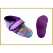 Krabbelschuhe Klett/Hände flieder
