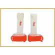 IWA Handschutz lange Version 2-Loch neonorange Klettband,Made in Germany