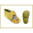 Krabbelschuhe Klett/Tiere gelb
