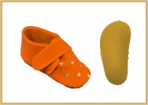 Krabbelschuhe Klett/Stern orange