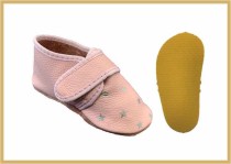 Krabbelschuhe Klett/Stern rose