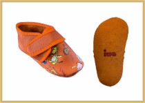 Krabbelschuhe Klett/Tiere orange