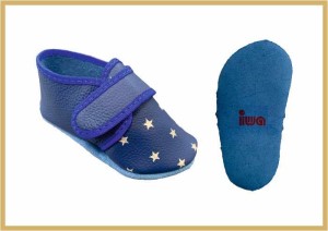 Krabbelschuhe Klett/Stern kornblau